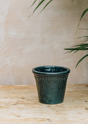 Petroleum Blue Glazed Copenhagen Pots