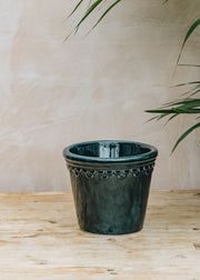 Petroleum Blue Glazed Copenhagen Pots