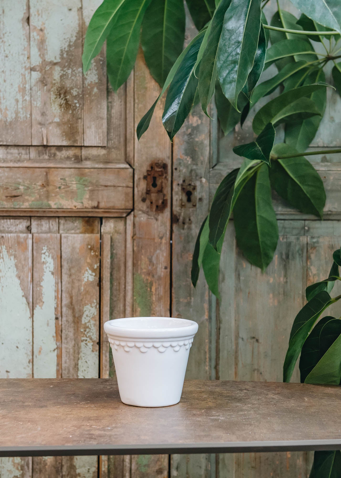 White Glazed Copenhagen Pot 12cm