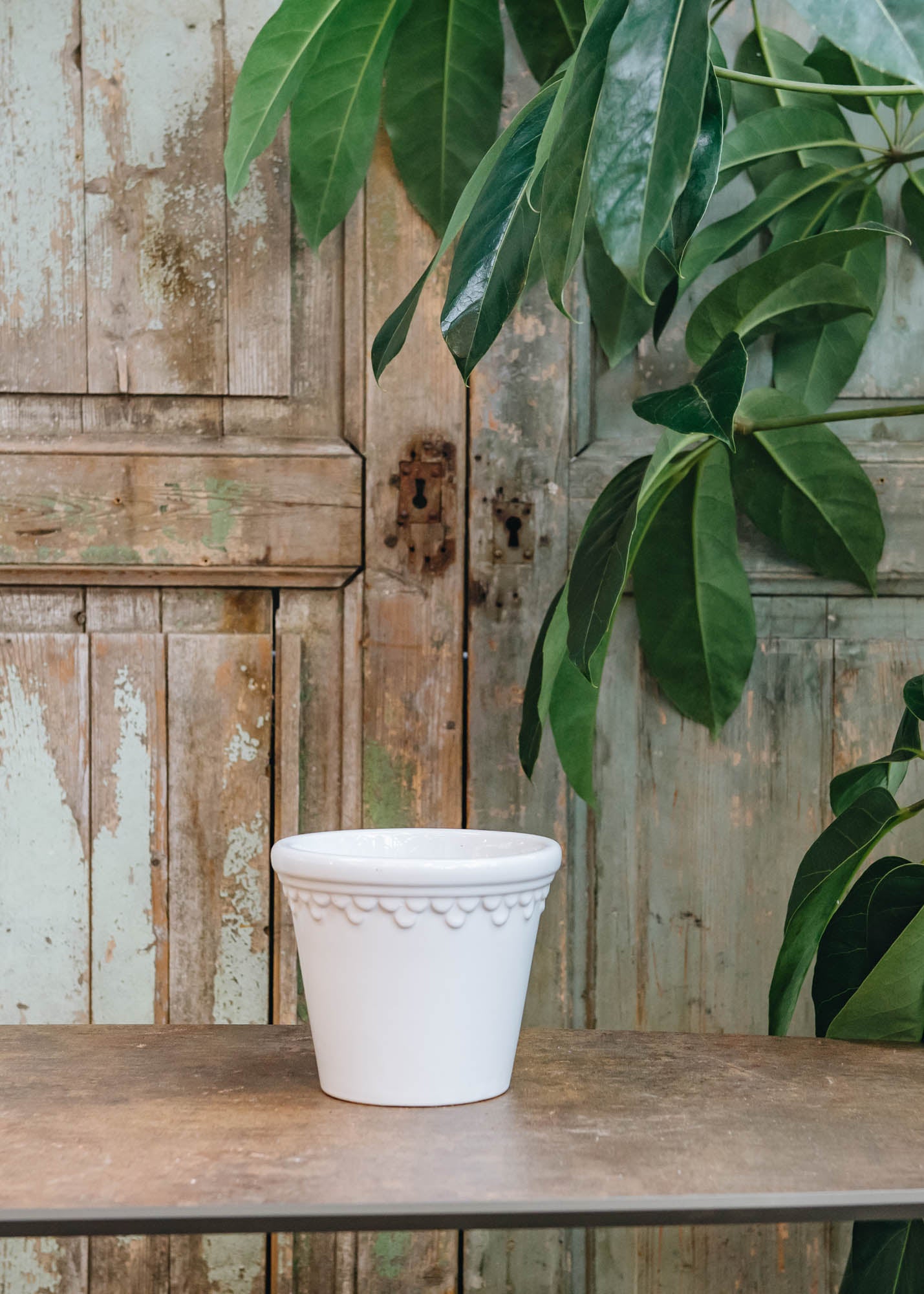 White Glazed Copenhagen Pot 14cm