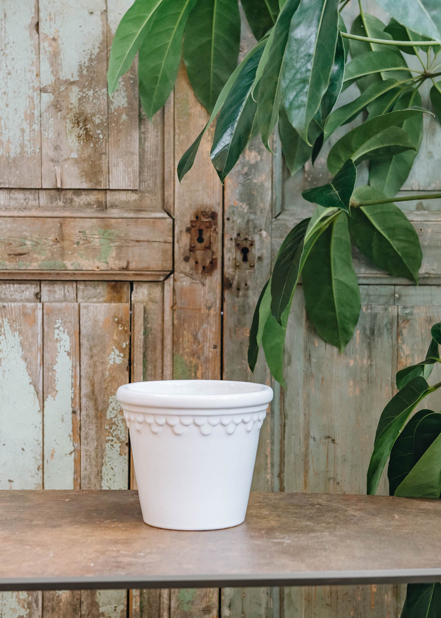 White Glazed Copenhagen Pot 16cm