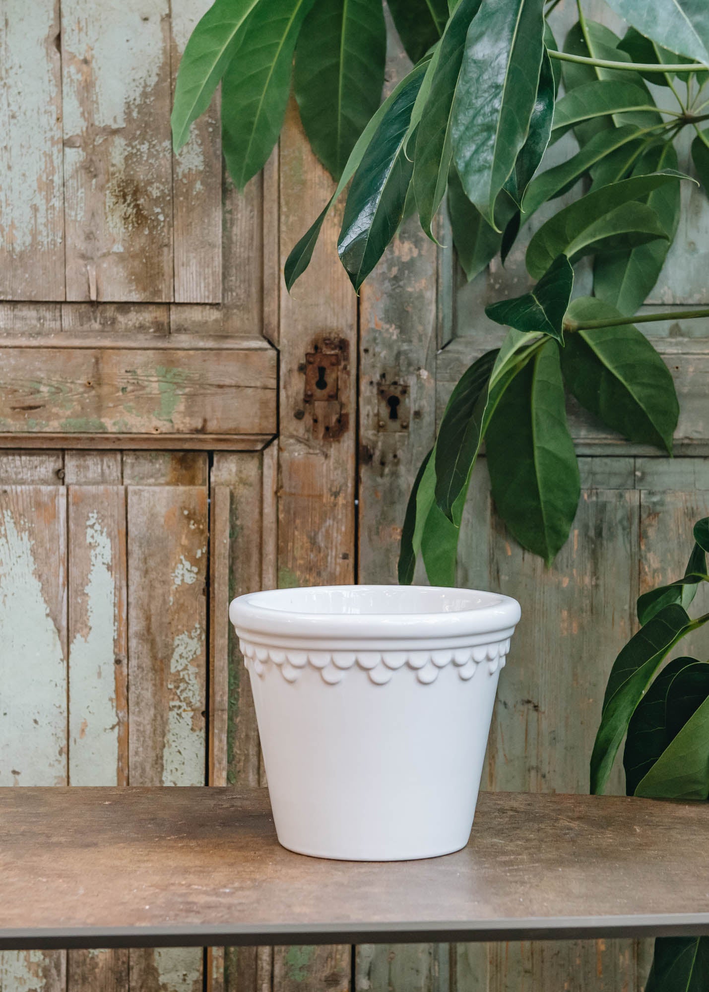 White Glazed Copenhagen Pot 18cm