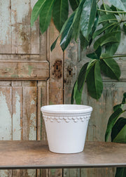 White Glazed Copenhagen Pot 18cm