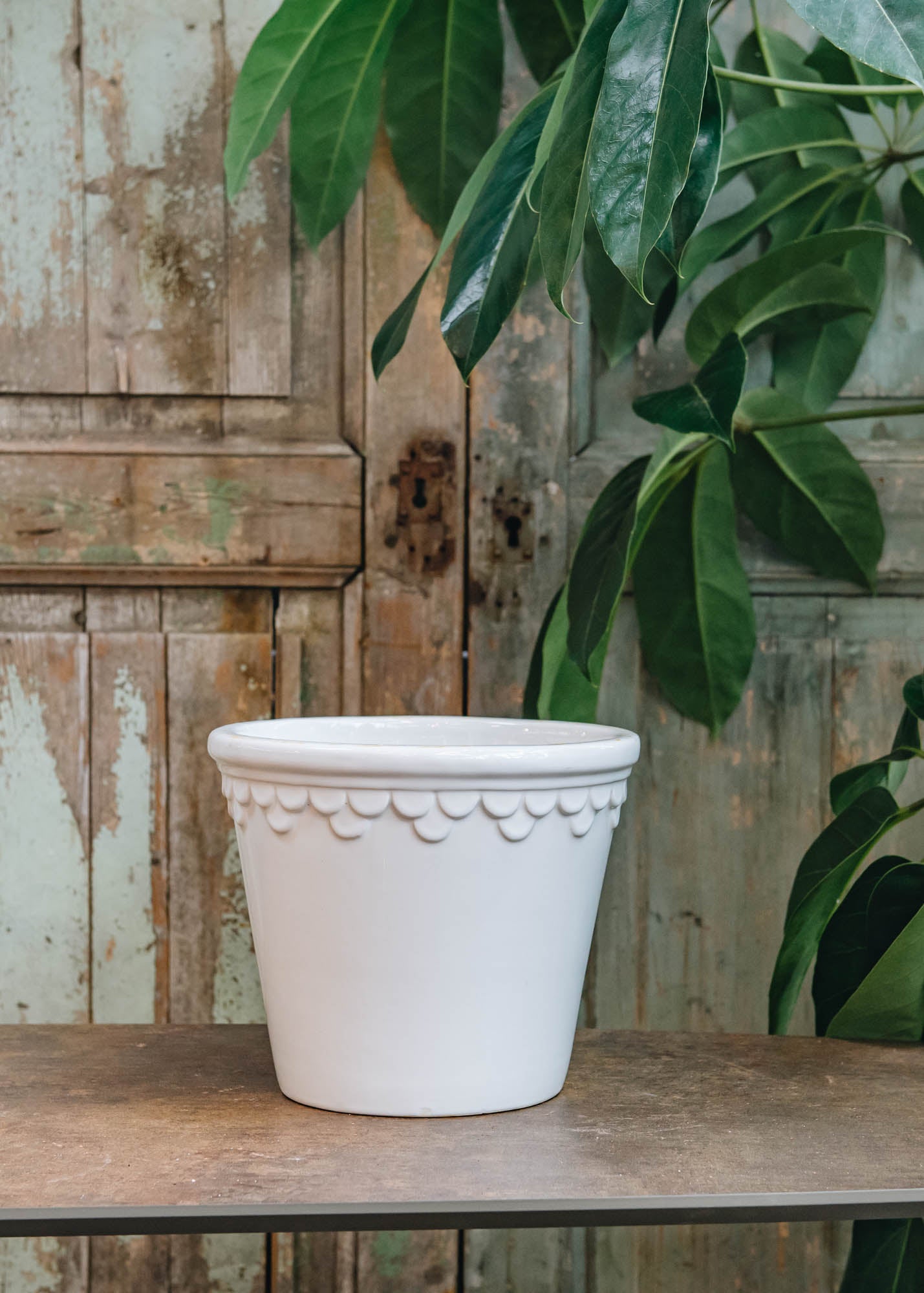 White Glazed Copenhagen Pot 21cm