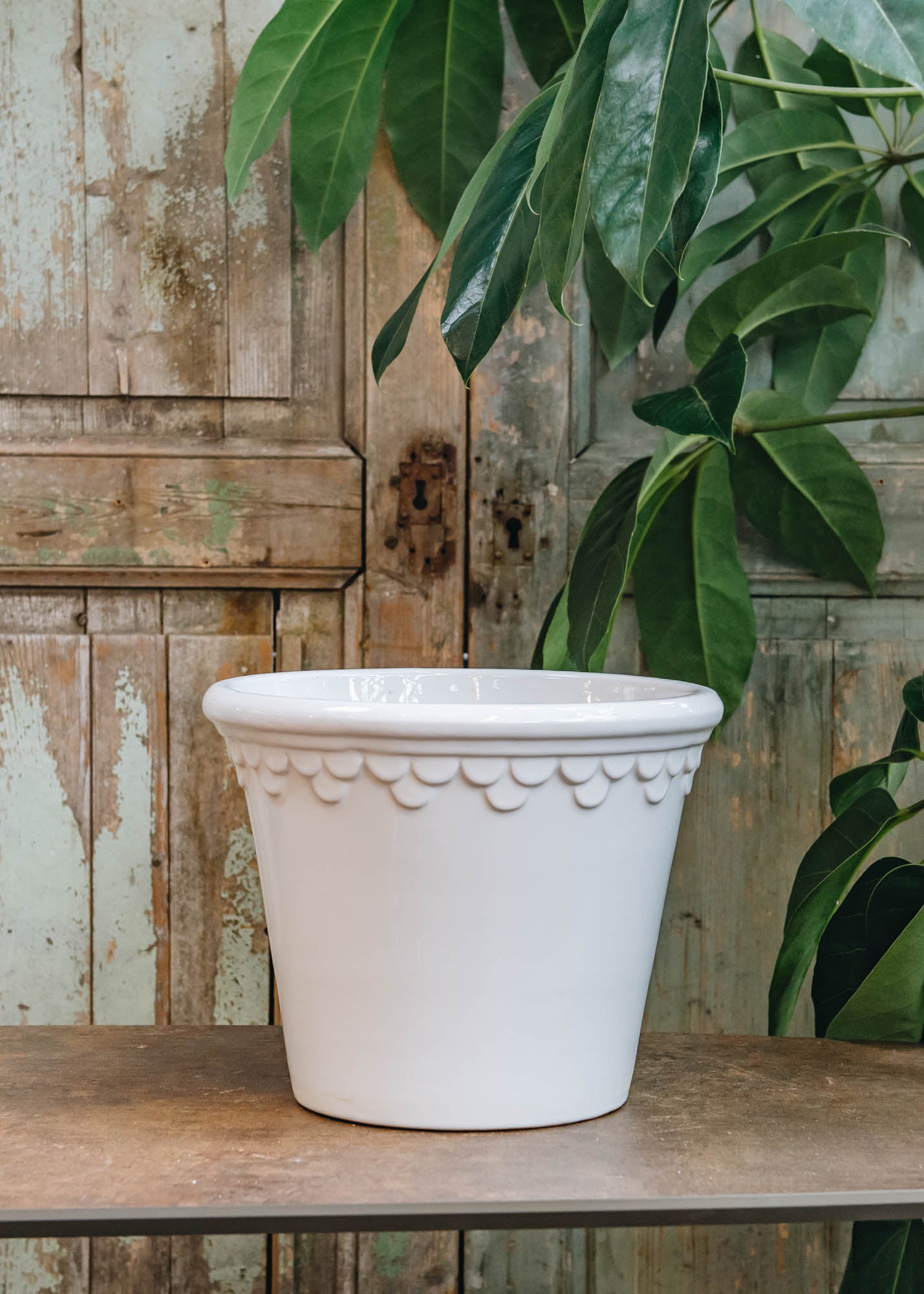 White Glazed Copenhagen Pot 25cm