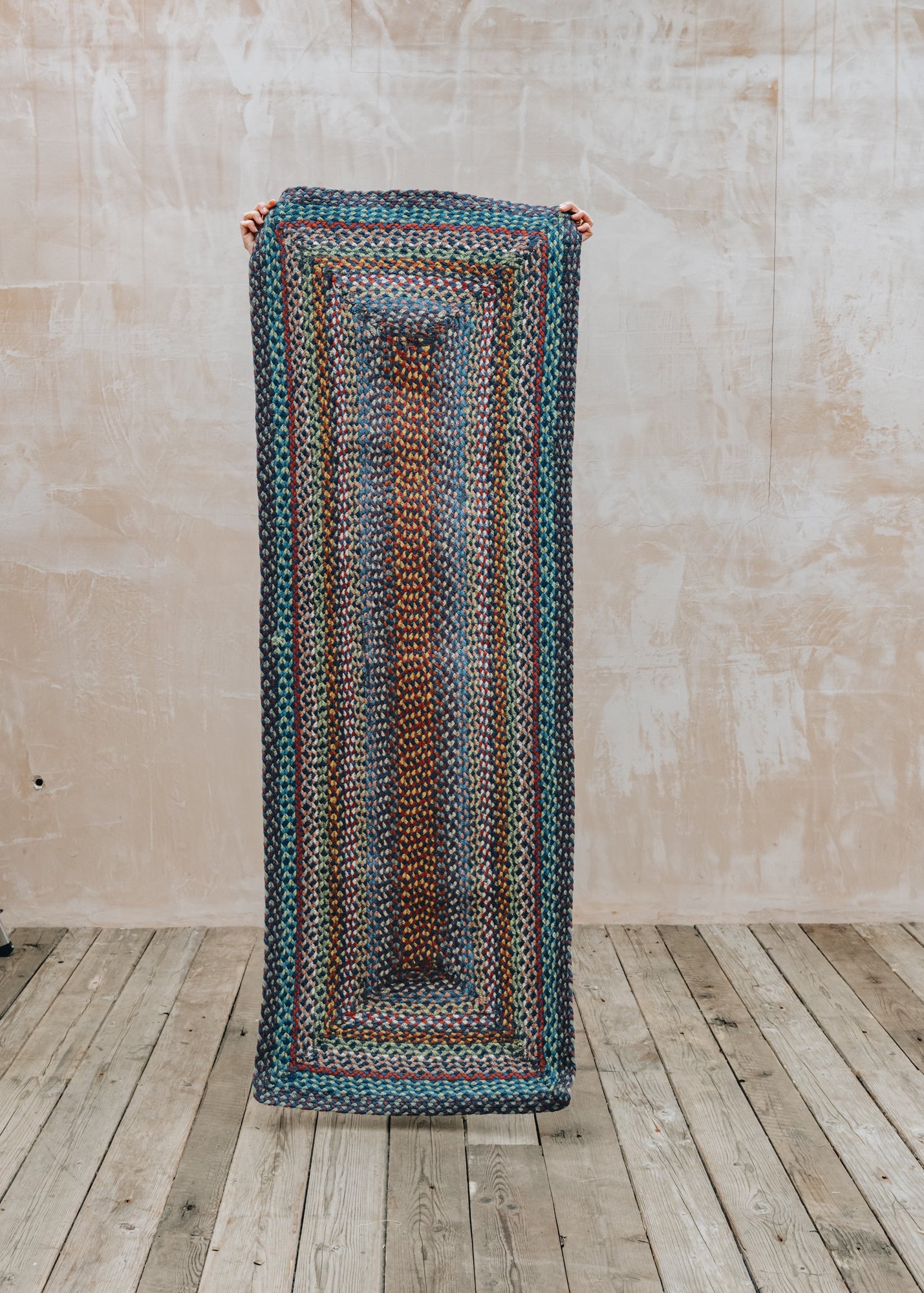 The Braided Rug Co. Blue Carnival Rectangle Rugs