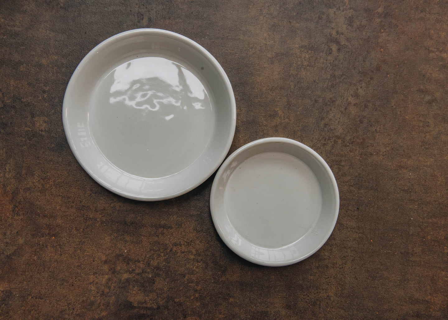 White Glazed Copenhagen Saucers