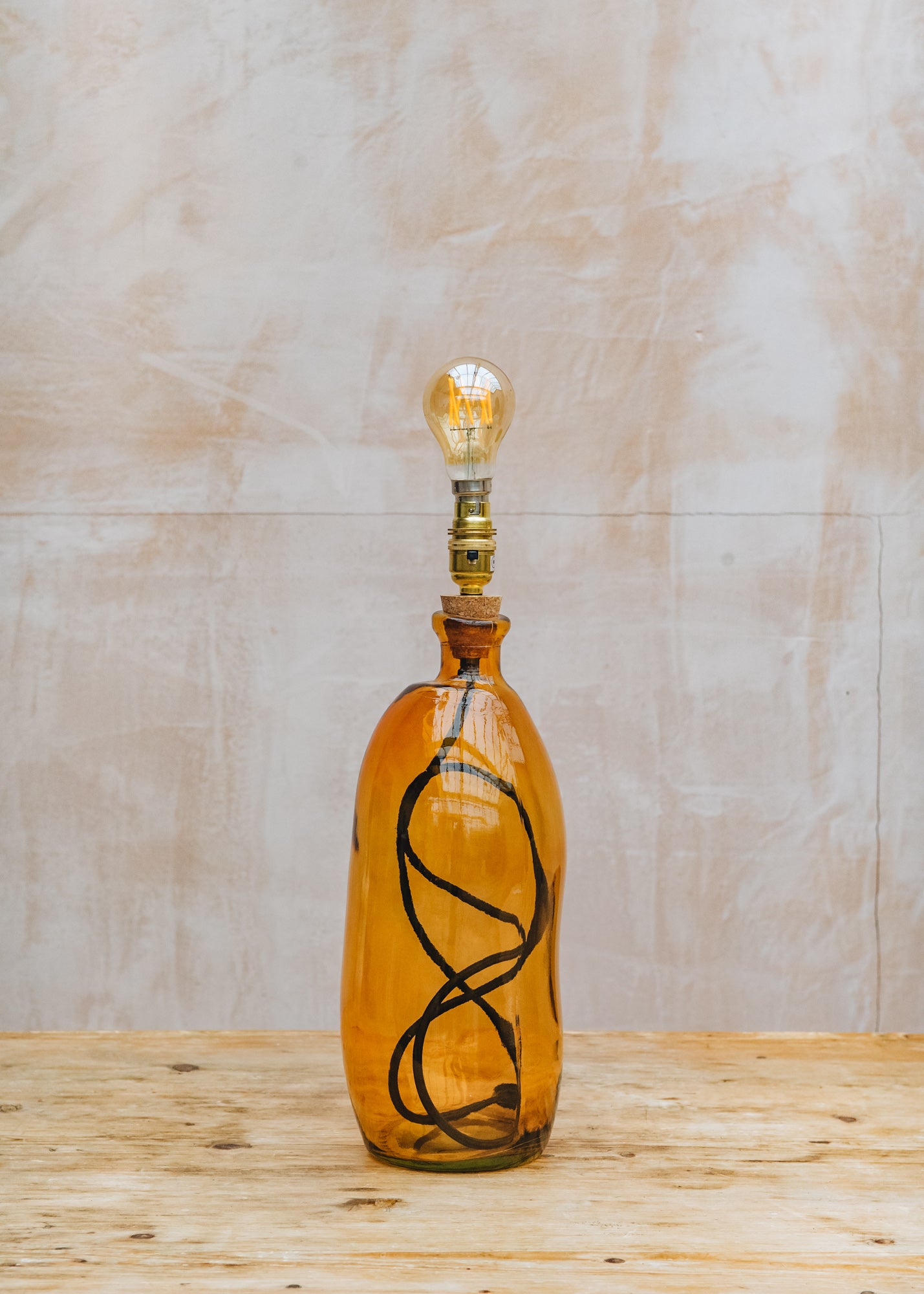 Jarapa Simplicity Lamp in Amber 41cm
