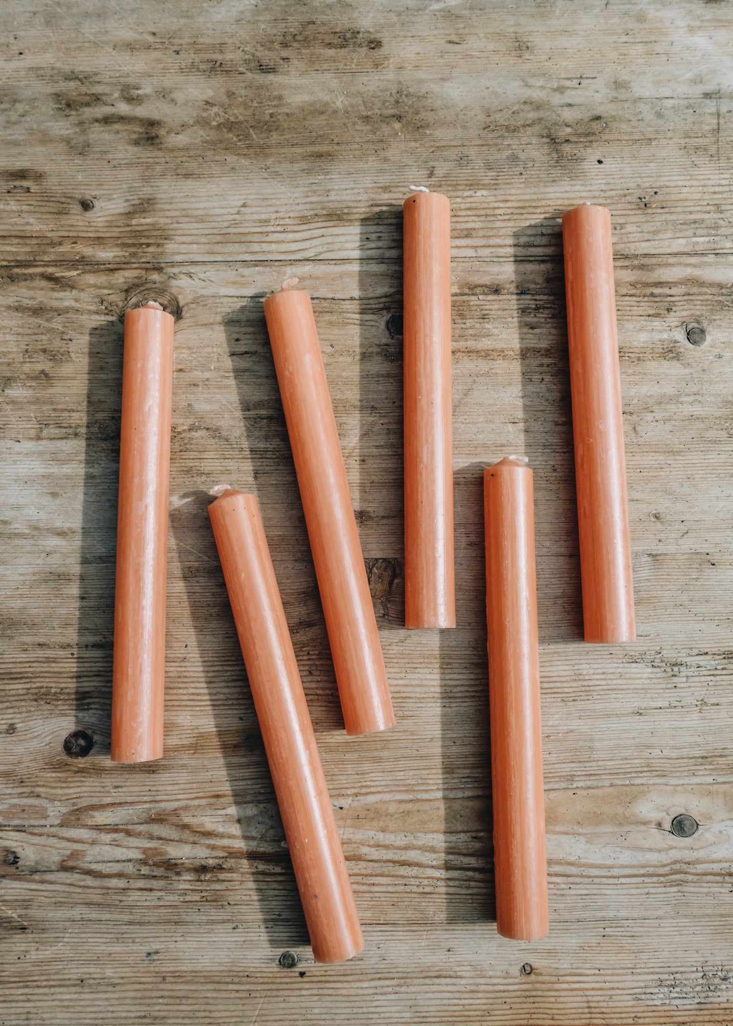 Six Pack of Dinner Candles in Terracotta