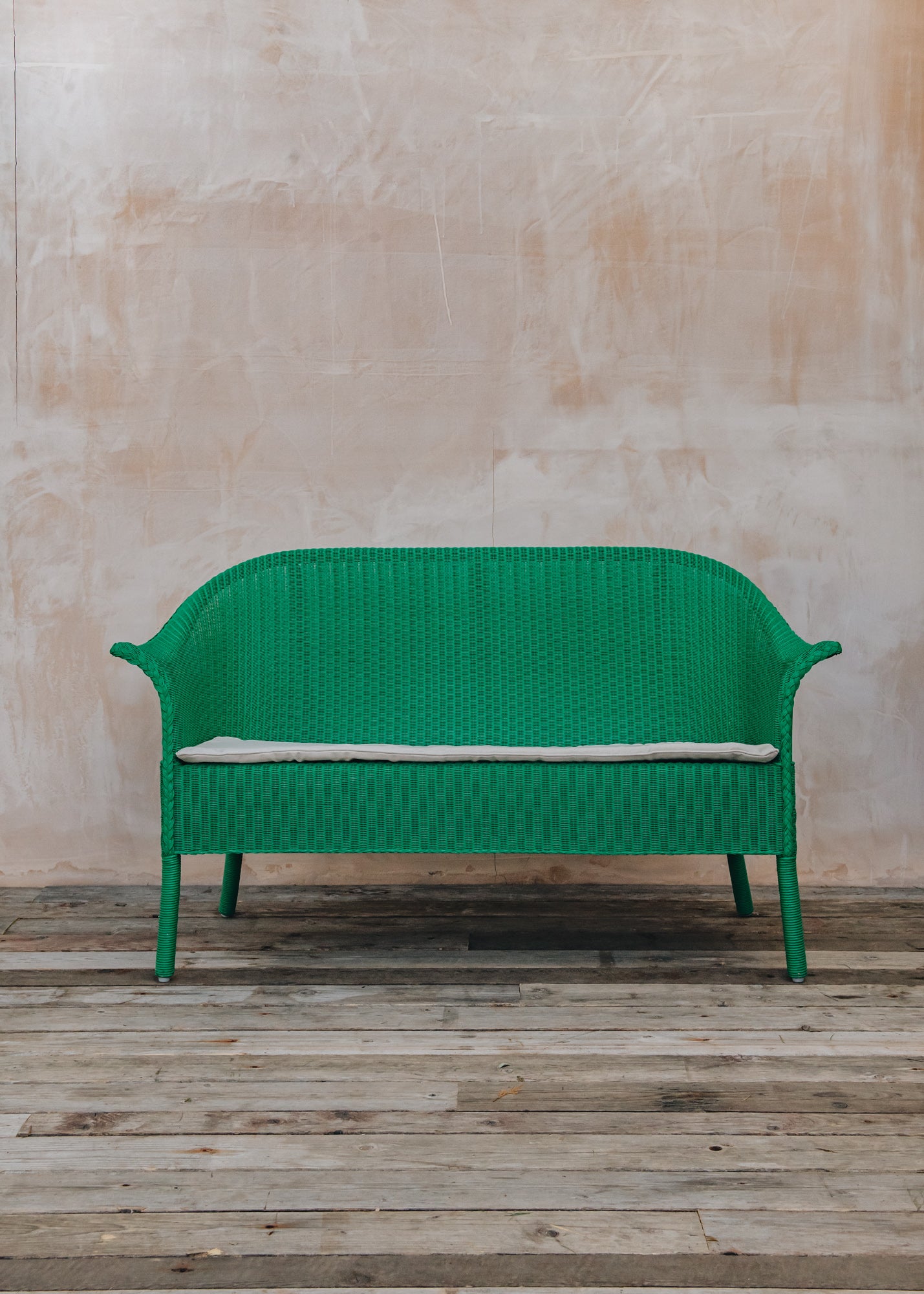 Lloyd Loom Sofa in Verdigris Green