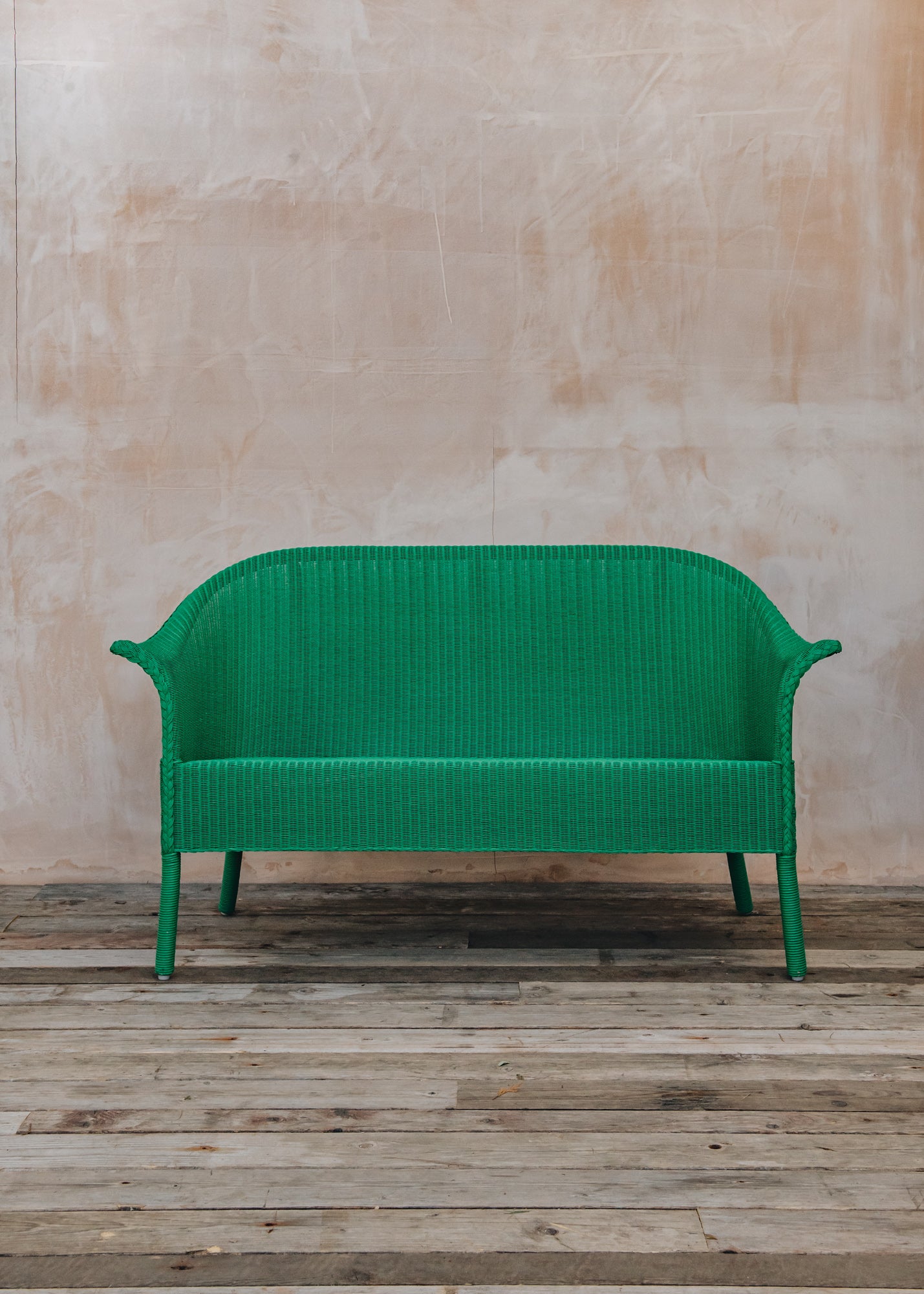 Lloyd Loom Sofa in Verdigris Green