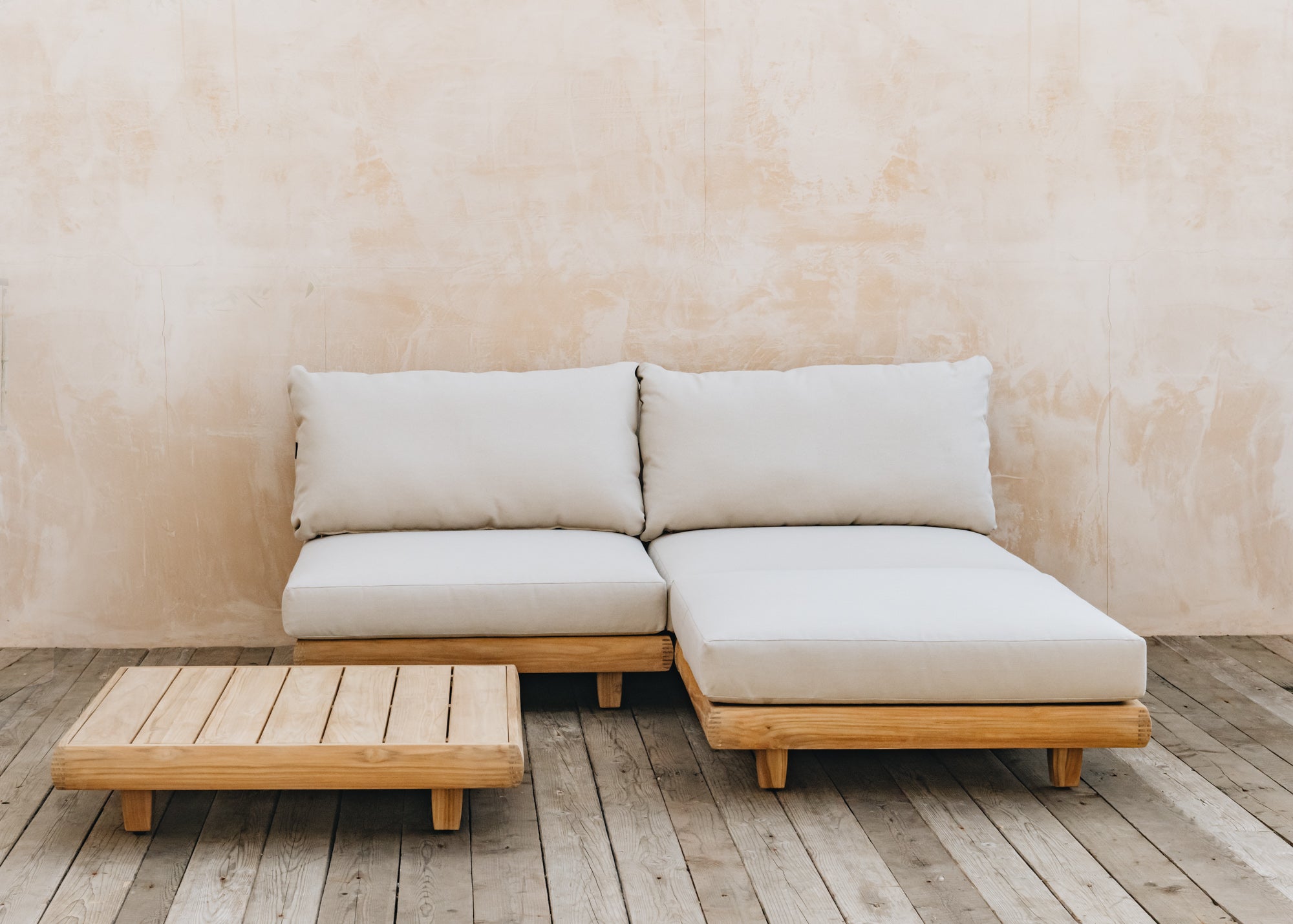 Coffee table top and ottoman set