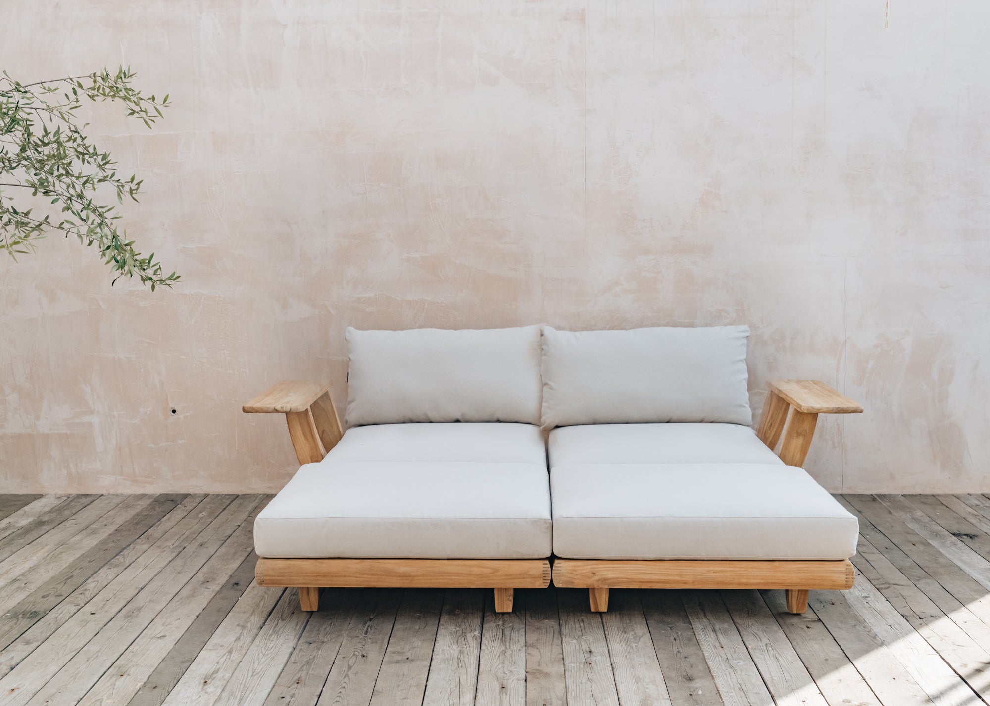 Sorrento Double Day Bed with Armrests