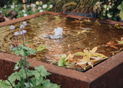 Square Corten Steel Water Feature