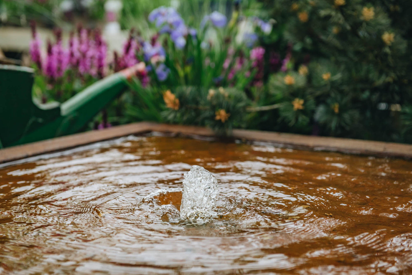 Square Corten Steel Water Feature