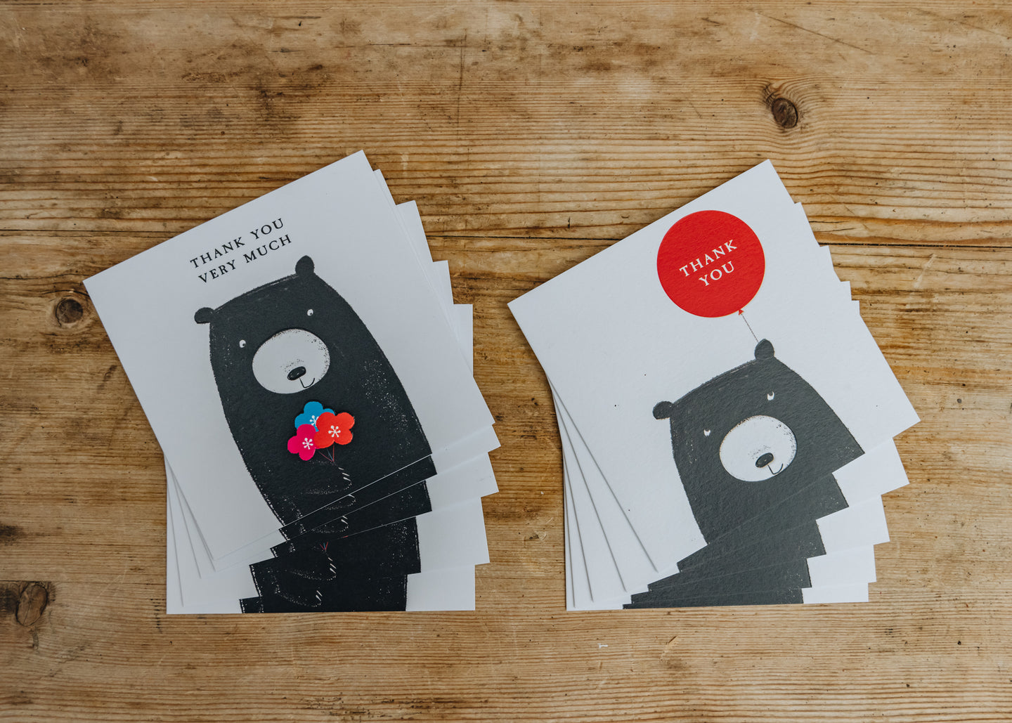 Bear Thank You Cards, pack of ten