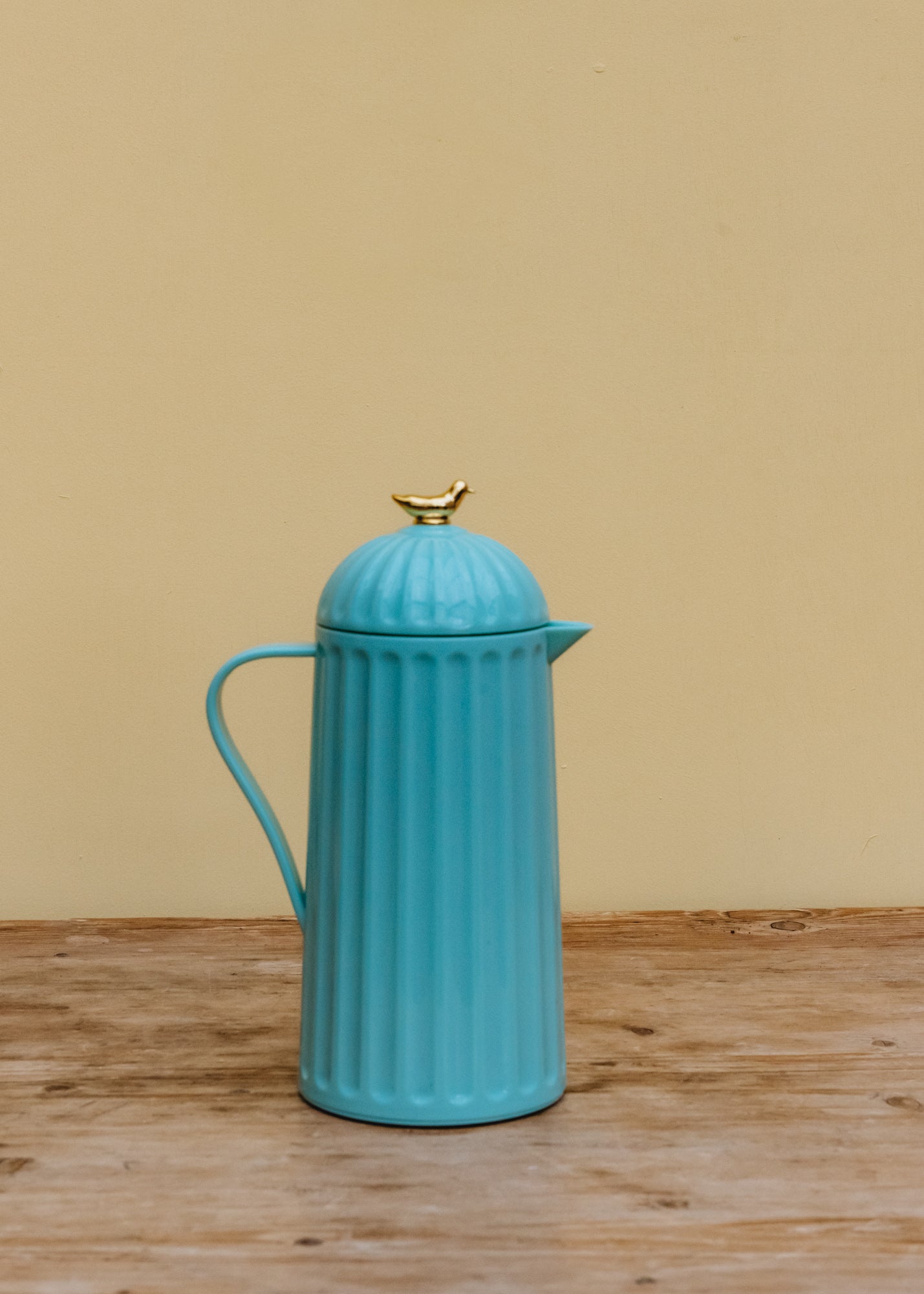 Thermo Jug with Gold Bird in Dark Mint