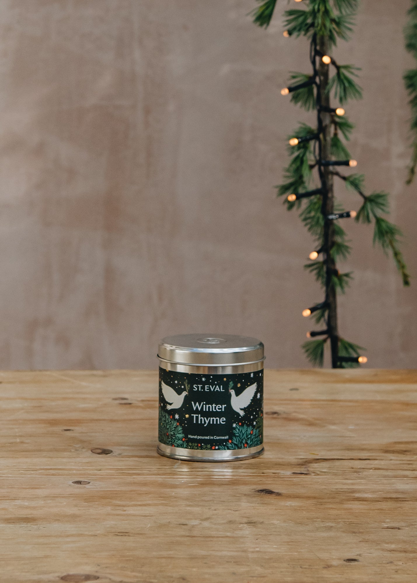 St Eval Tin Candle in Winter Thyme