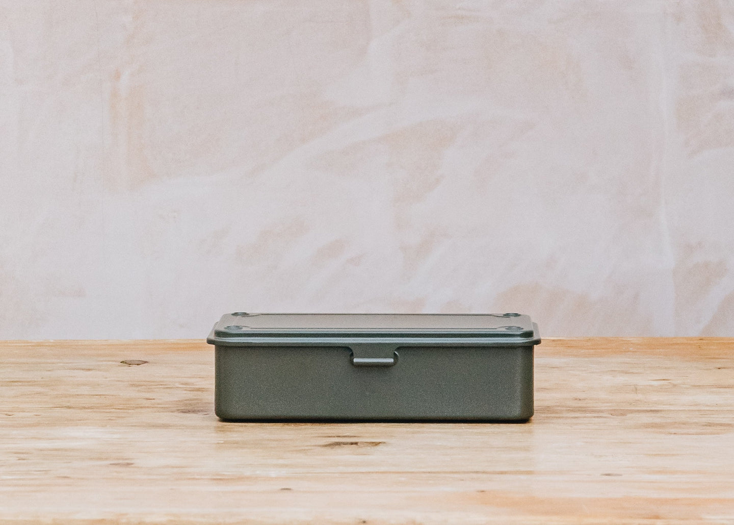 Trunk Shape Tool Box with Catch in Military Green