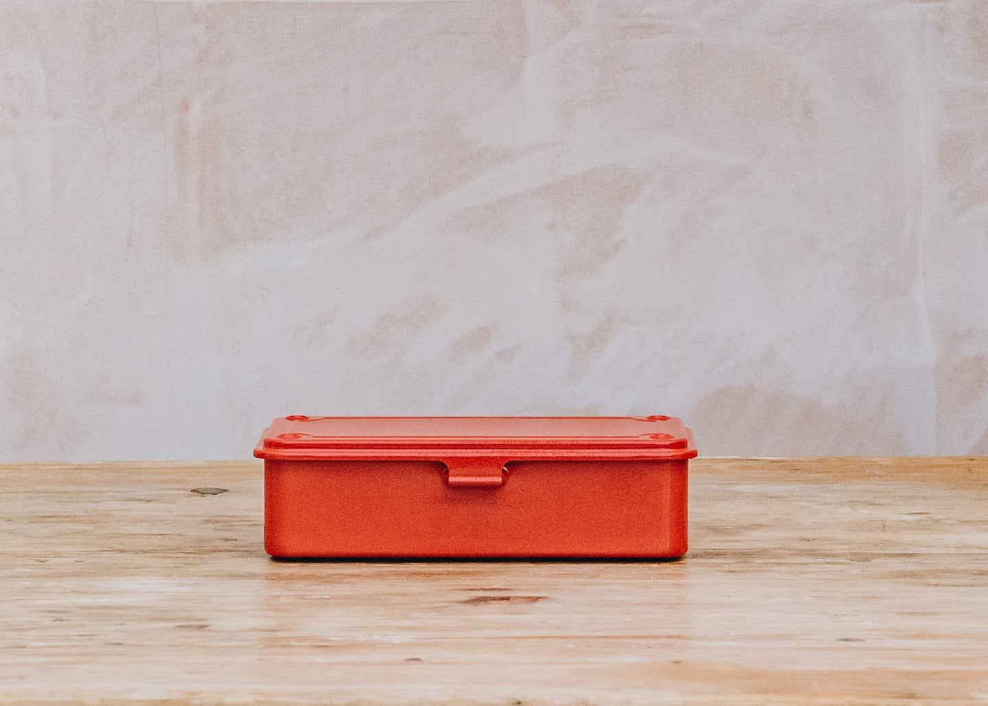 Trunk Shape Tool Box with Catch in Red