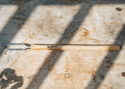 Two-Tine Weeding Fork with Shaped Handle Detail