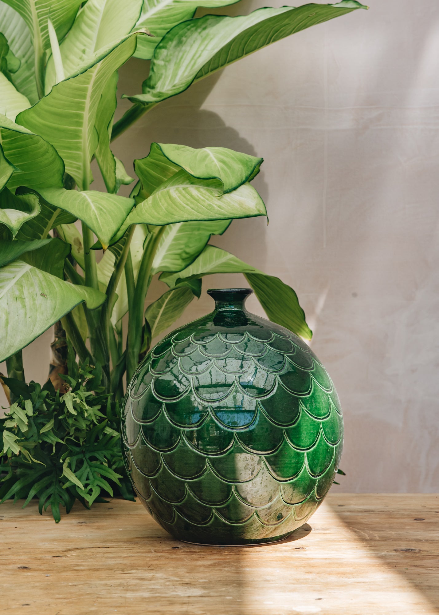 Emerald Misty Vases