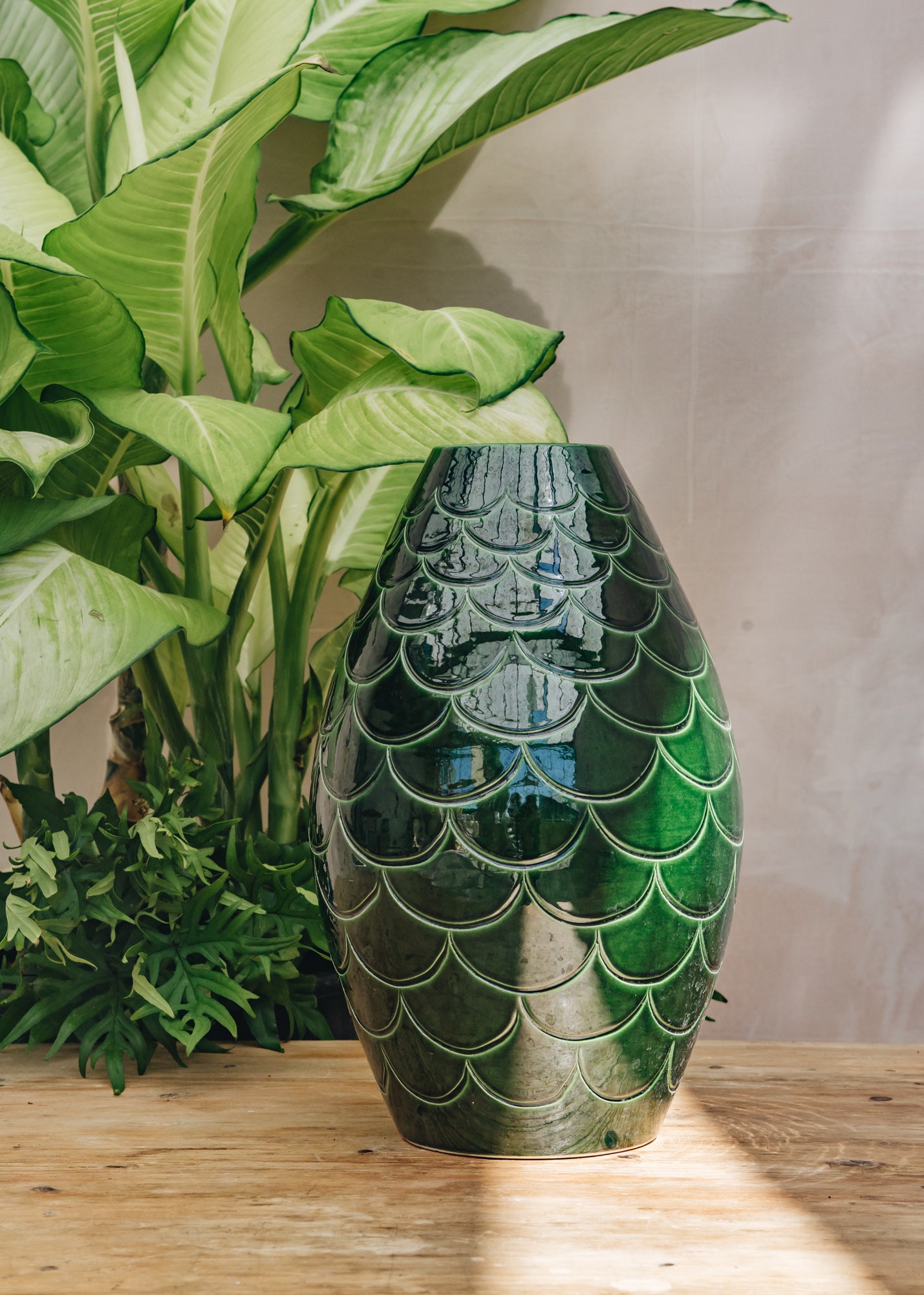 Emerald Misty Conical Vase