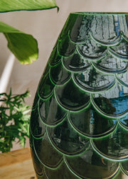 Emerald Misty Conical Vase
