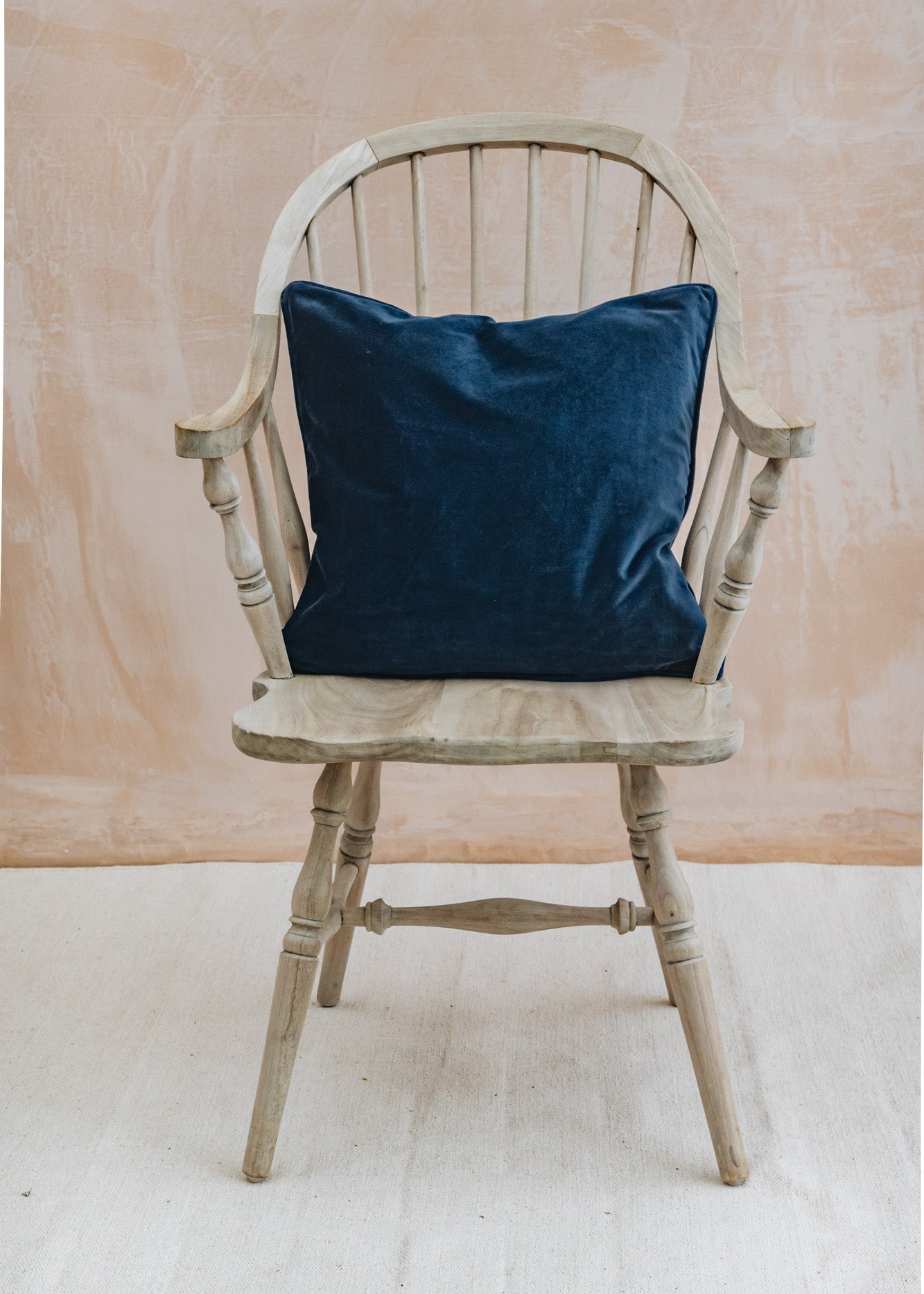 Bungalow Navy Velvet Cushion