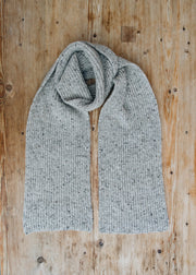 Donegal Wide Scarf in Light Grey