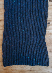 Donegal Wide Scarf in Navy