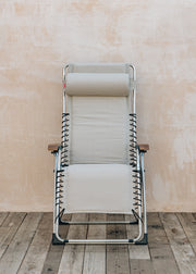 Fiam Spa Fiam Spa XXL Aluminium Movida Armchair in White and Beige
